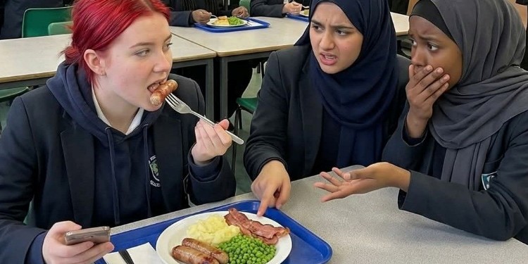 retirar cerdo y bacon menús escolares
