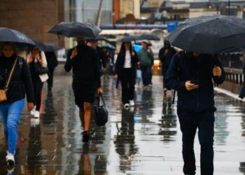 lluvia en el Reino Unido