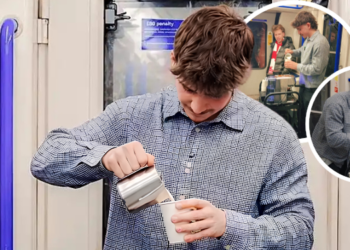 estudiante transforma metro de Londres en cafetería